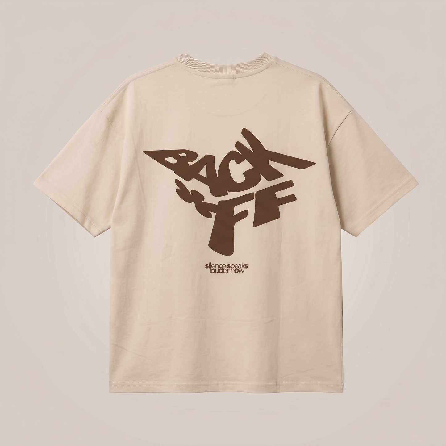 Back Off Oversized Tee - Sand Beige