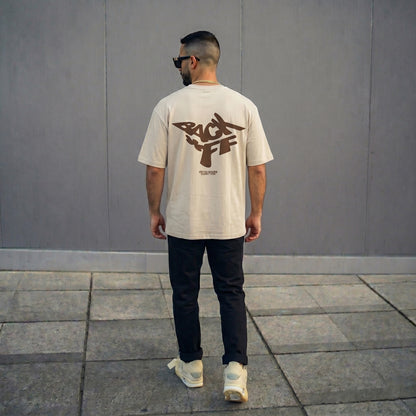Back Off Oversized Tee - Sand Beige
