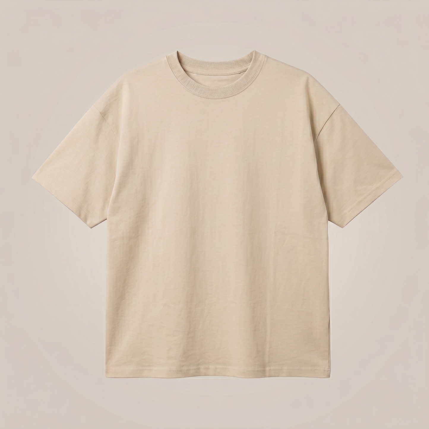 Back Off Oversized Tee - Sand Beige