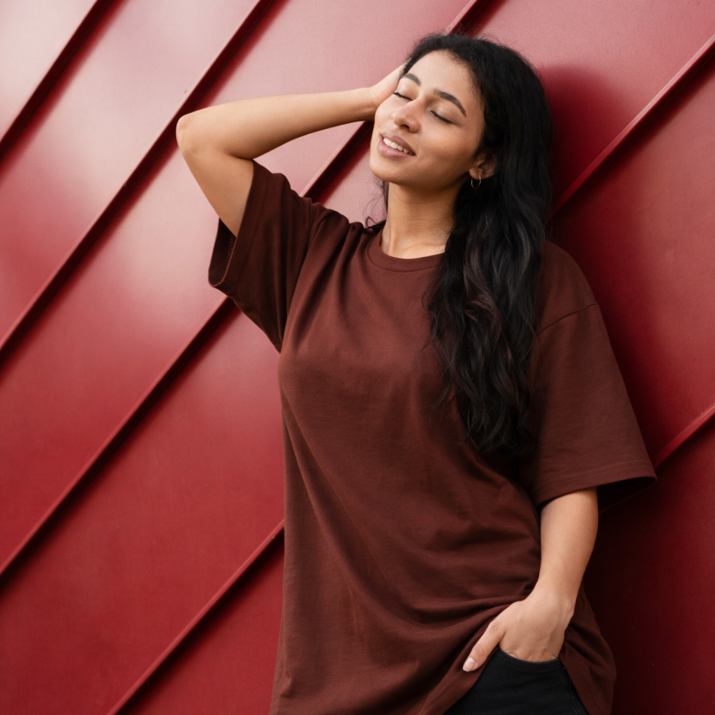 Tafree Essentials Oversized Unisex T-Shirt – Cocoa