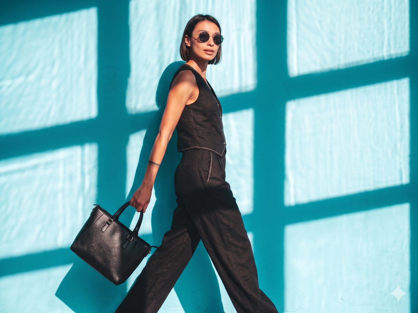 The Eclipse - Black Structured Sleeveless Shell | Tafree Curated