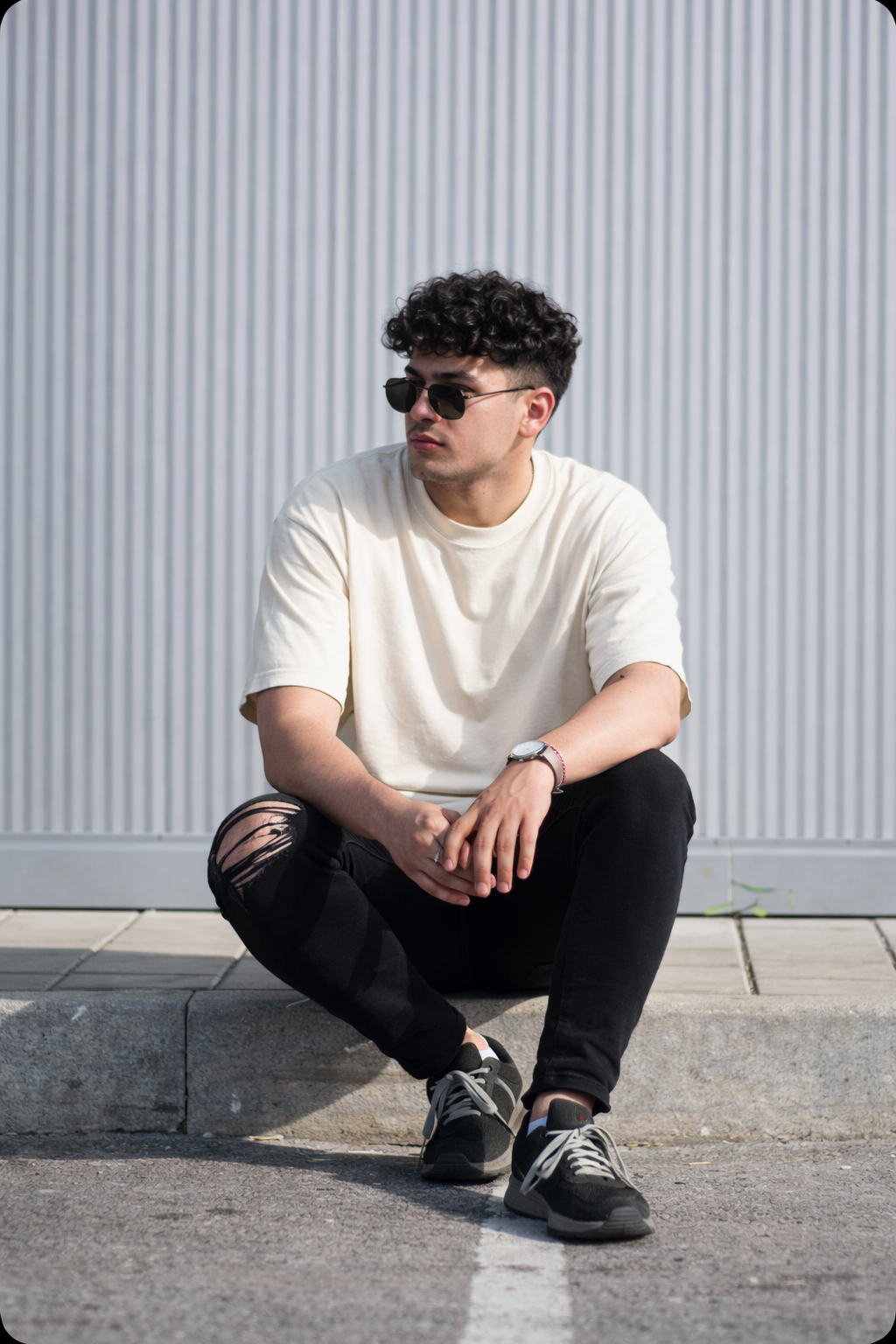 Tafree Essentials Oversized Unisex T-Shirt - Off White/Beige