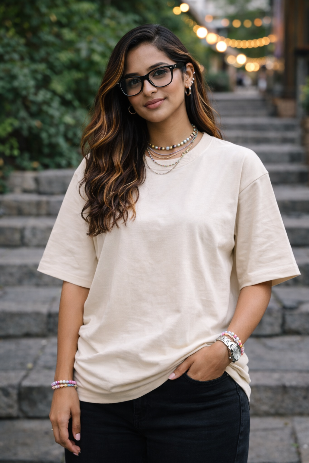 Tafree Essentials Oversized Unisex T-Shirt - Off White/Beige