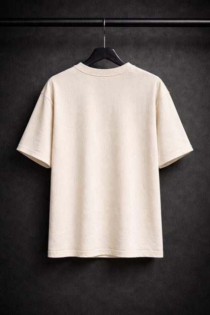 Tafree Essentials Oversized Unisex T-Shirt - Off White/Beige