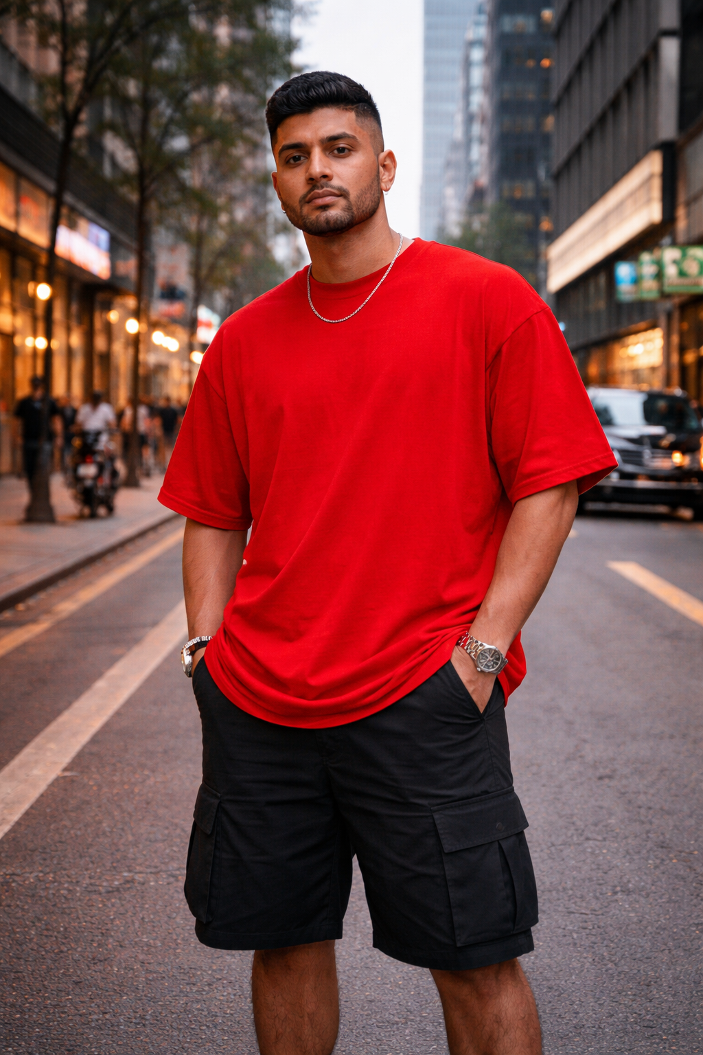 Tafree Essentials Oversized Unized T-Shirt - Red