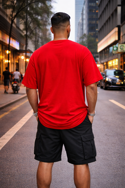Tafree Essentials Oversized Unized T-Shirt - Red