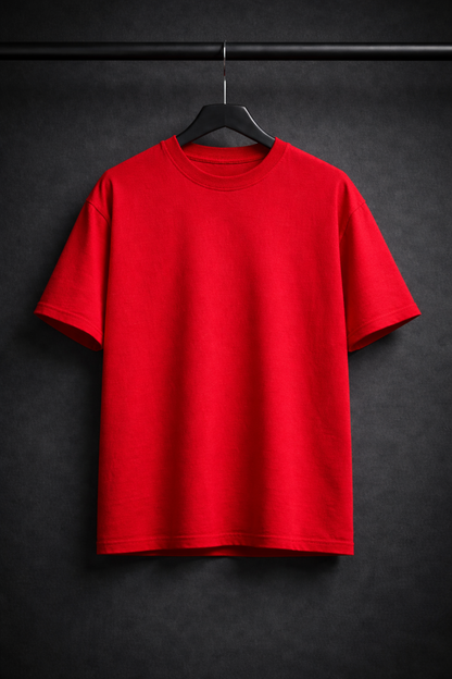 Tafree Essentials Oversized Unized T-Shirt - Red