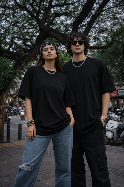 Tafree Essentials Oversized Unisex T-Shirt – Signature Black