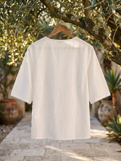 The Aura - Textured Cotton Top | Tafree Curated