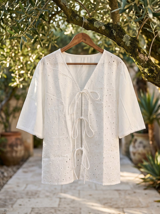 The Aura - Textured Cotton Top | Tafree Curated